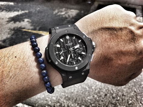 hublot big bang black magic on wrist|big bang black magic bracelet.